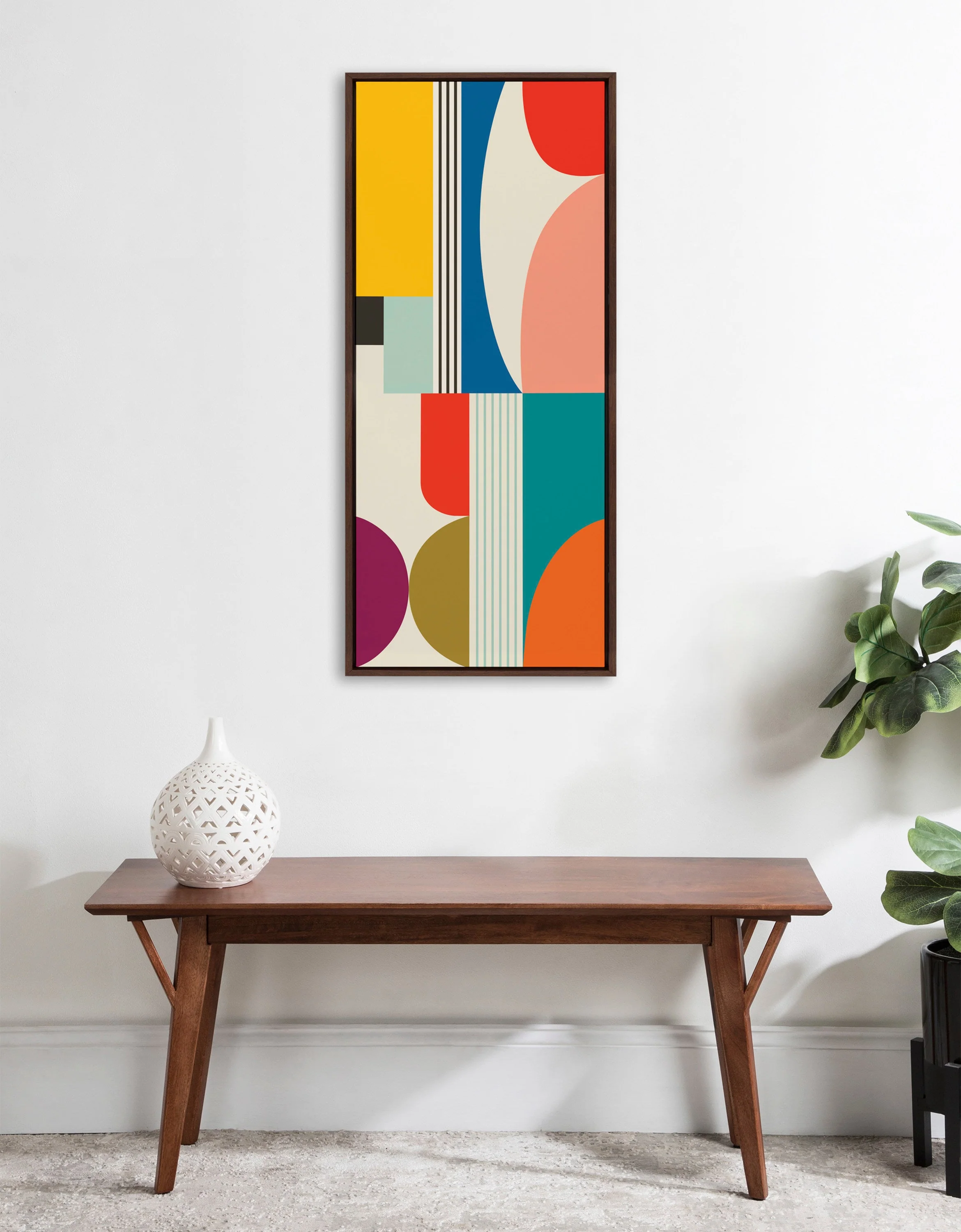 Sylvie Mid Century Modern Pattern Framed Canvas by Rachel Lee of My Dream Wall - Image 10