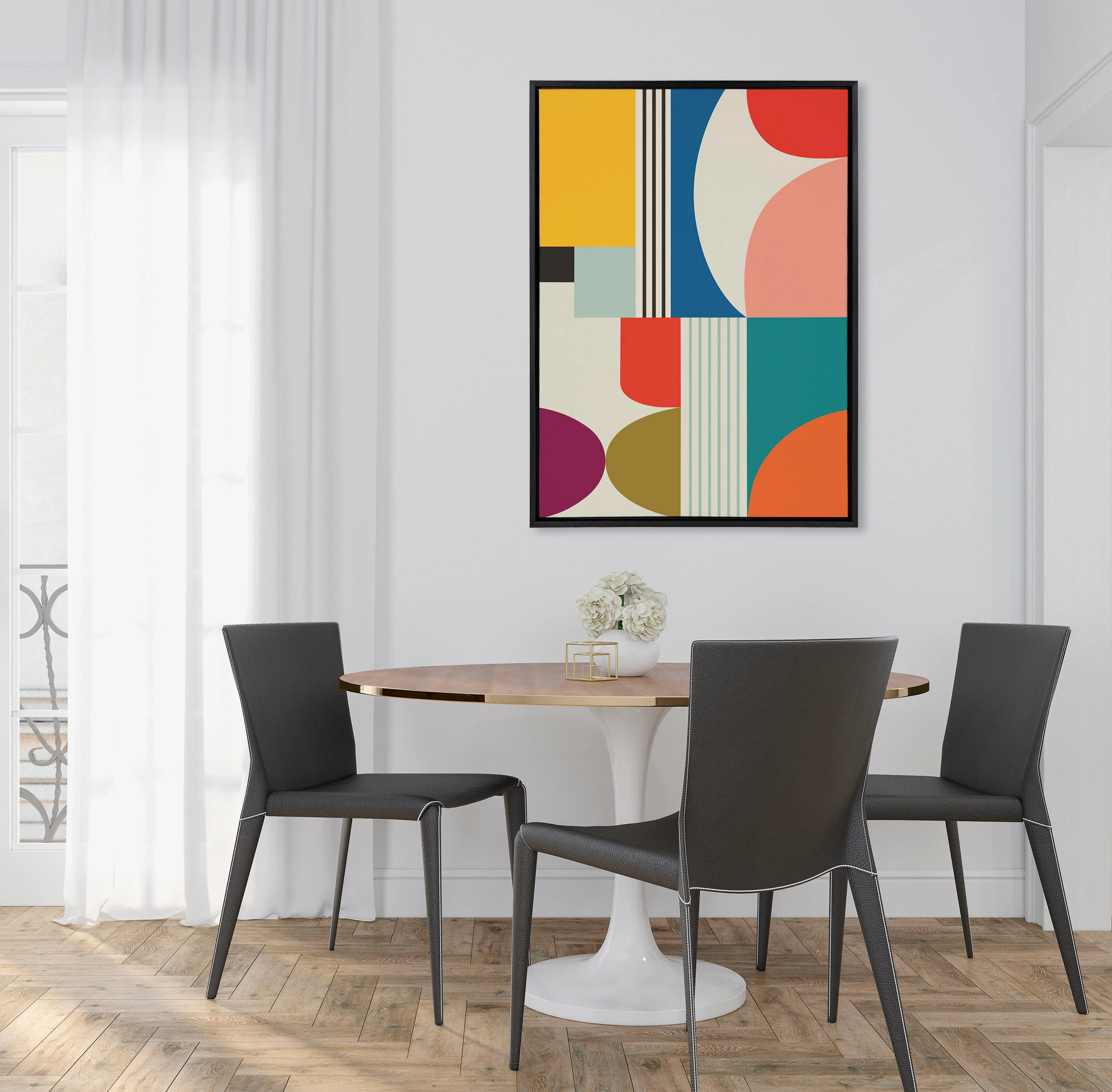 Sylvie Mid Century Modern Pattern Framed Canvas by Rachel Lee of My Dream Wall - Image 16