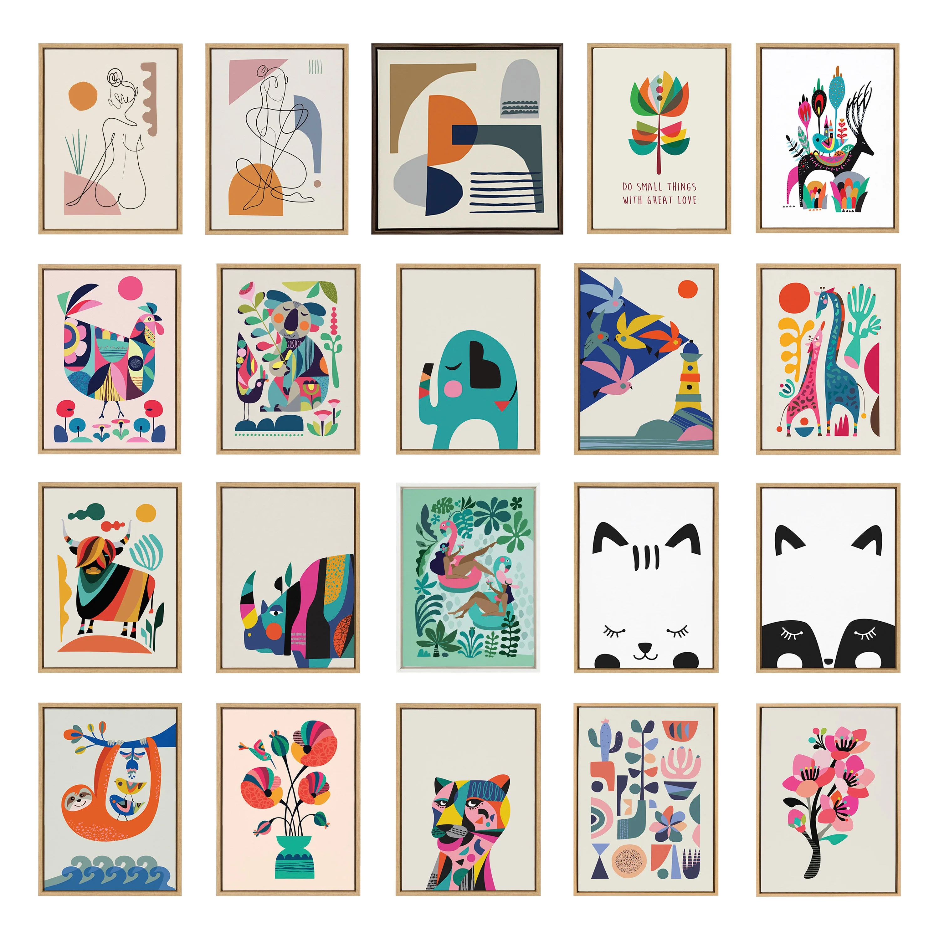 Sylvie Mid Century Modern Pattern Framed Canvas by Rachel Lee of My Dream Wall - Image 24