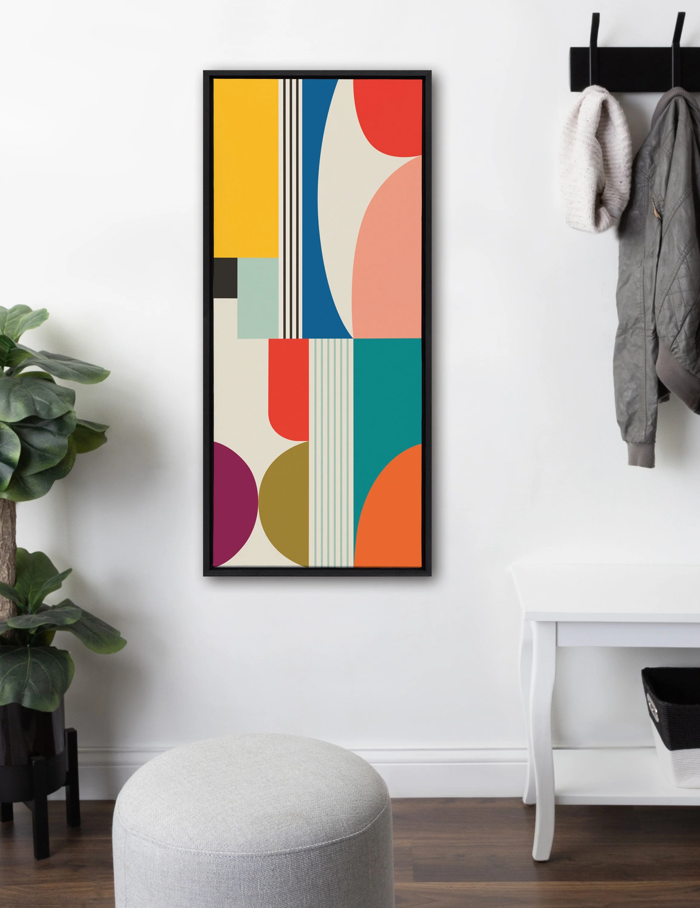 Sylvie Mid Century Modern Pattern Framed Canvas by Rachel Lee of My Dream Wall - Image 28