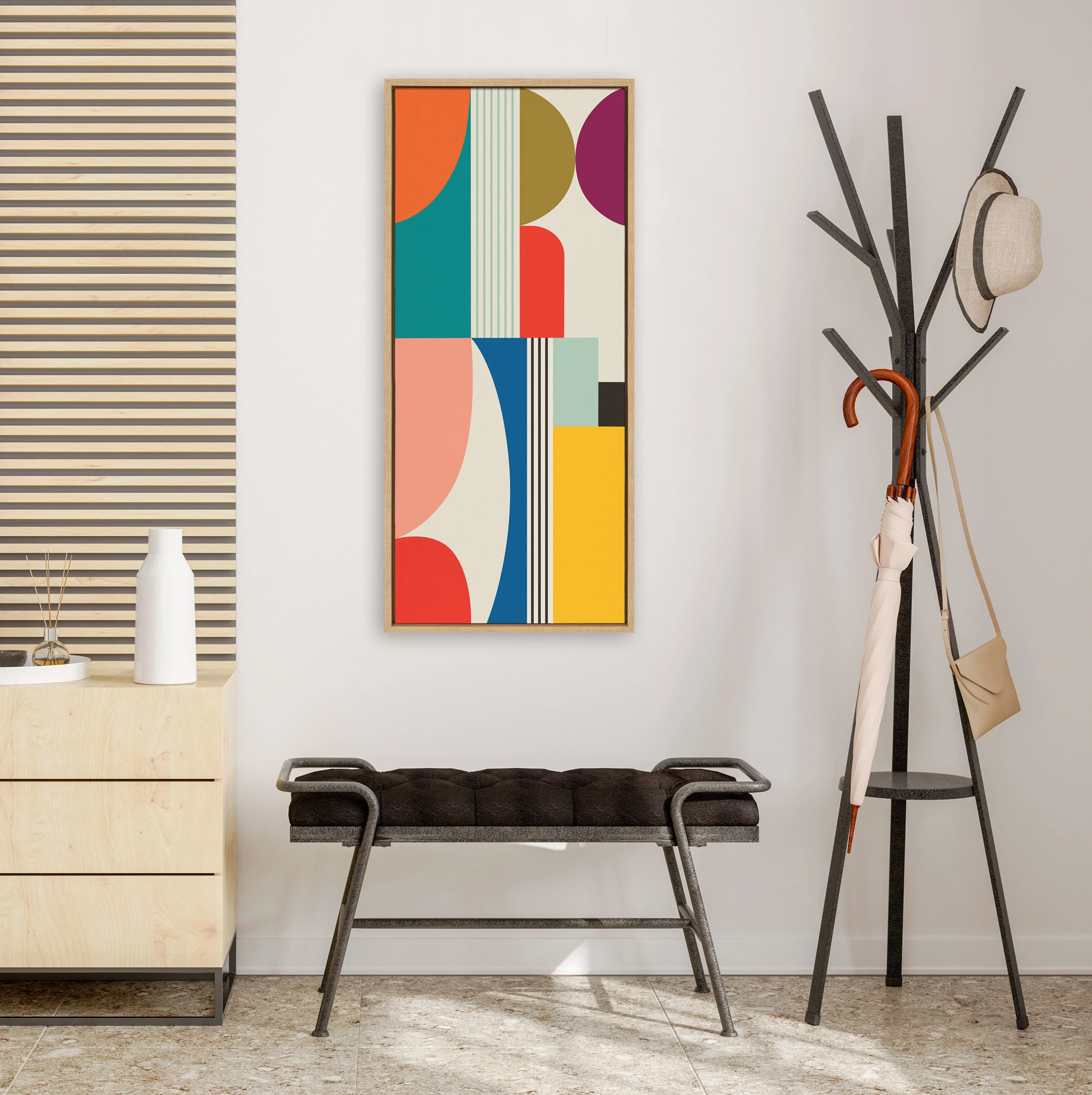 Sylvie Mid Century Modern Pattern Framed Canvas by Rachel Lee of My Dream Wall - Image 34