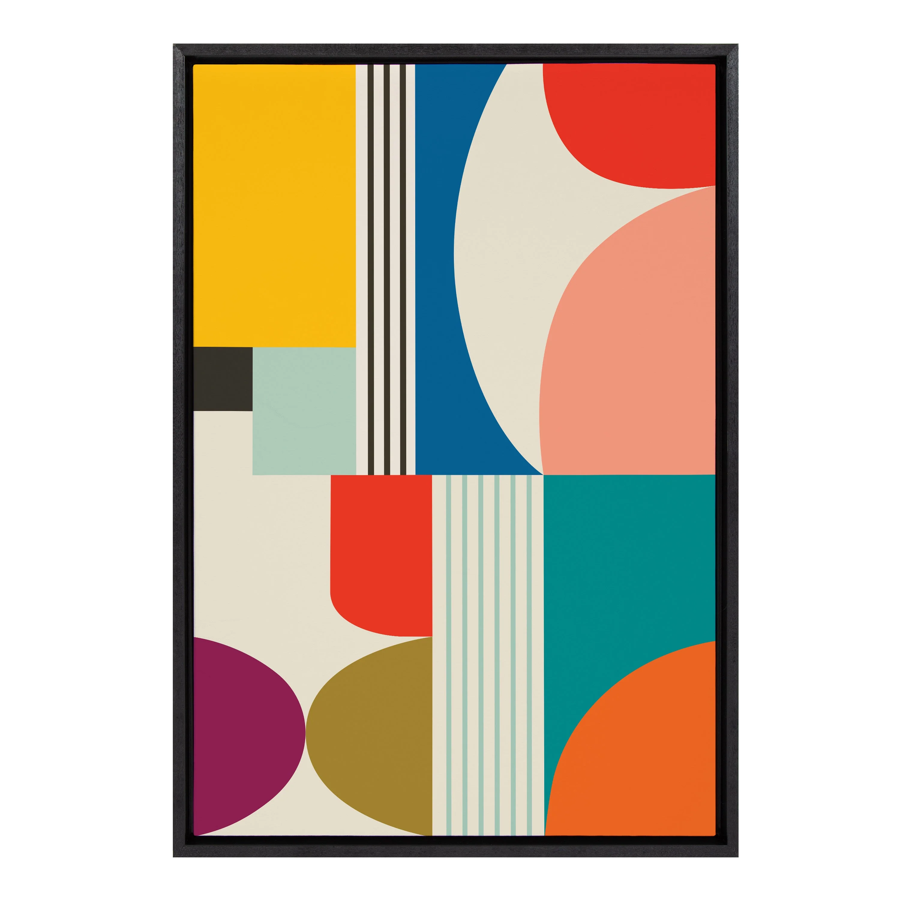 Sylvie Mid Century Modern Pattern Framed Canvas by Rachel Lee of My Dream Wall - Image 37