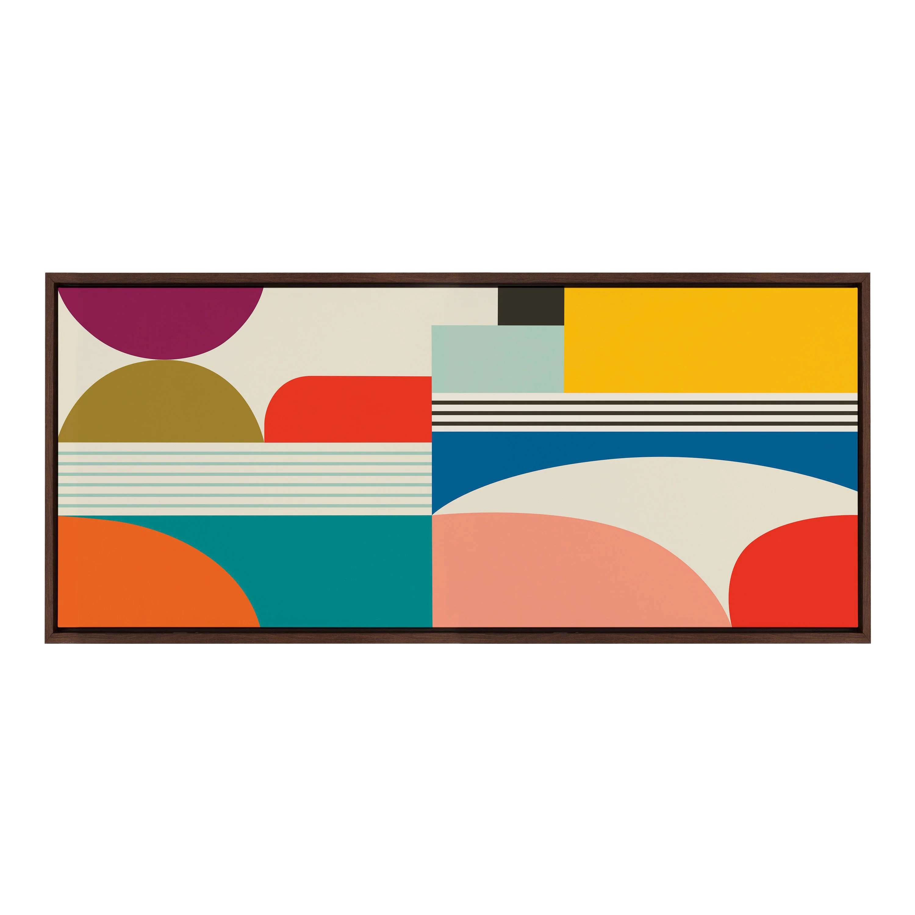 Sylvie Mid Century Modern Pattern Framed Canvas by Rachel Lee of My Dream Wall - Image 8