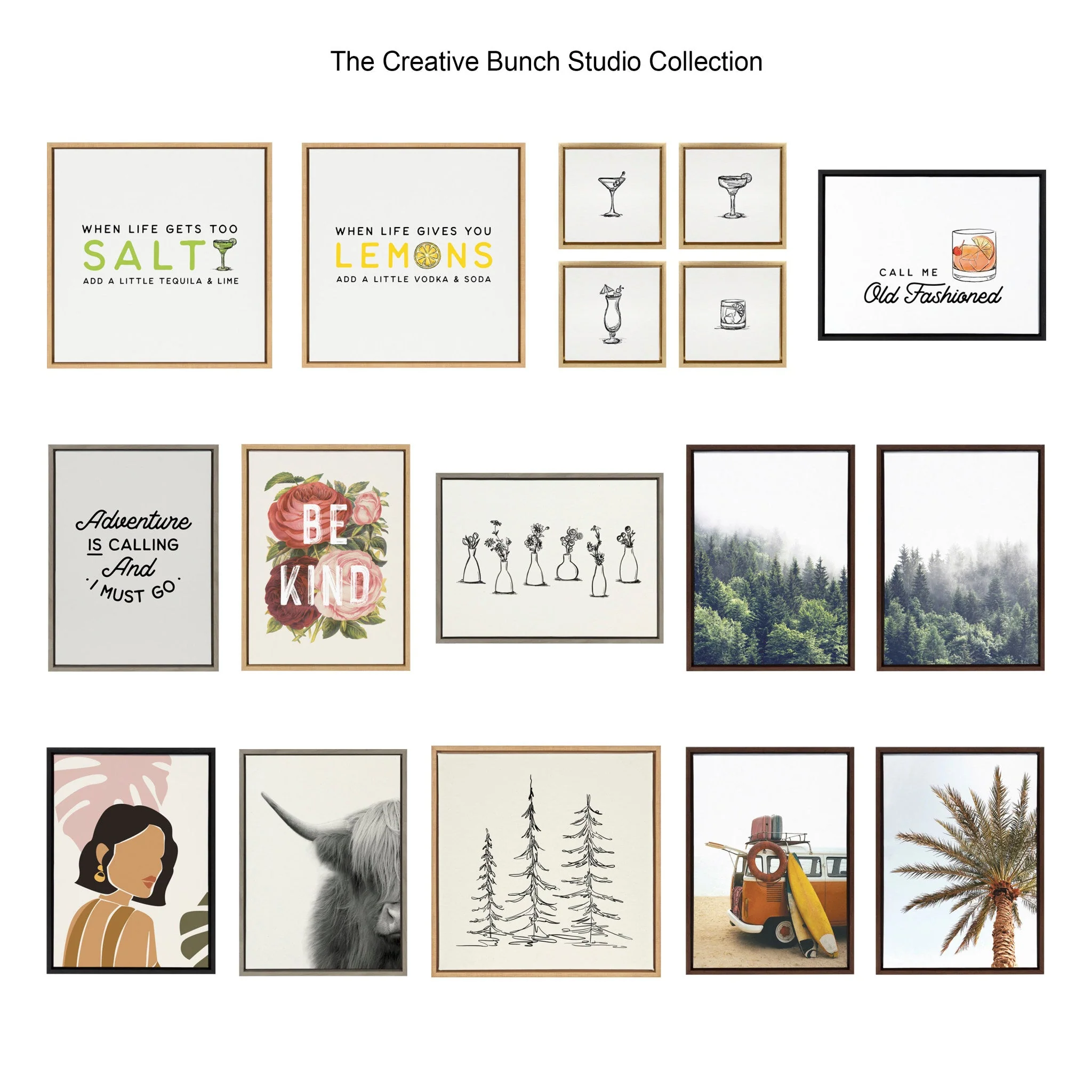 Sylvie Minimalist Evergreen Trees Sketch Framed Canvas by The Creative Bunch Studio - Image 7