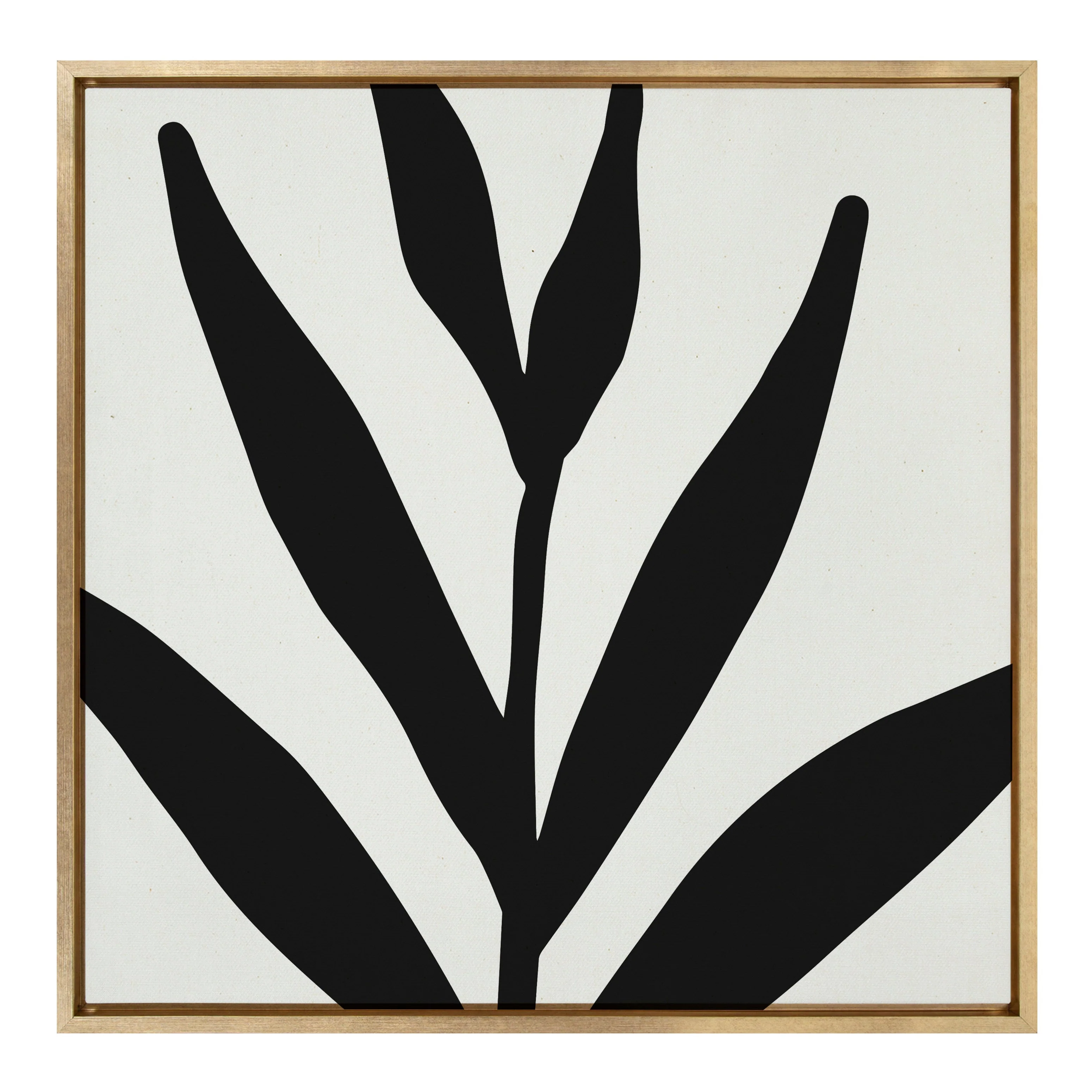 Sylvie Modern Botanical Neutral Abstract 1 Framed Canvas by The Creative Bunch Studio - Image 39
