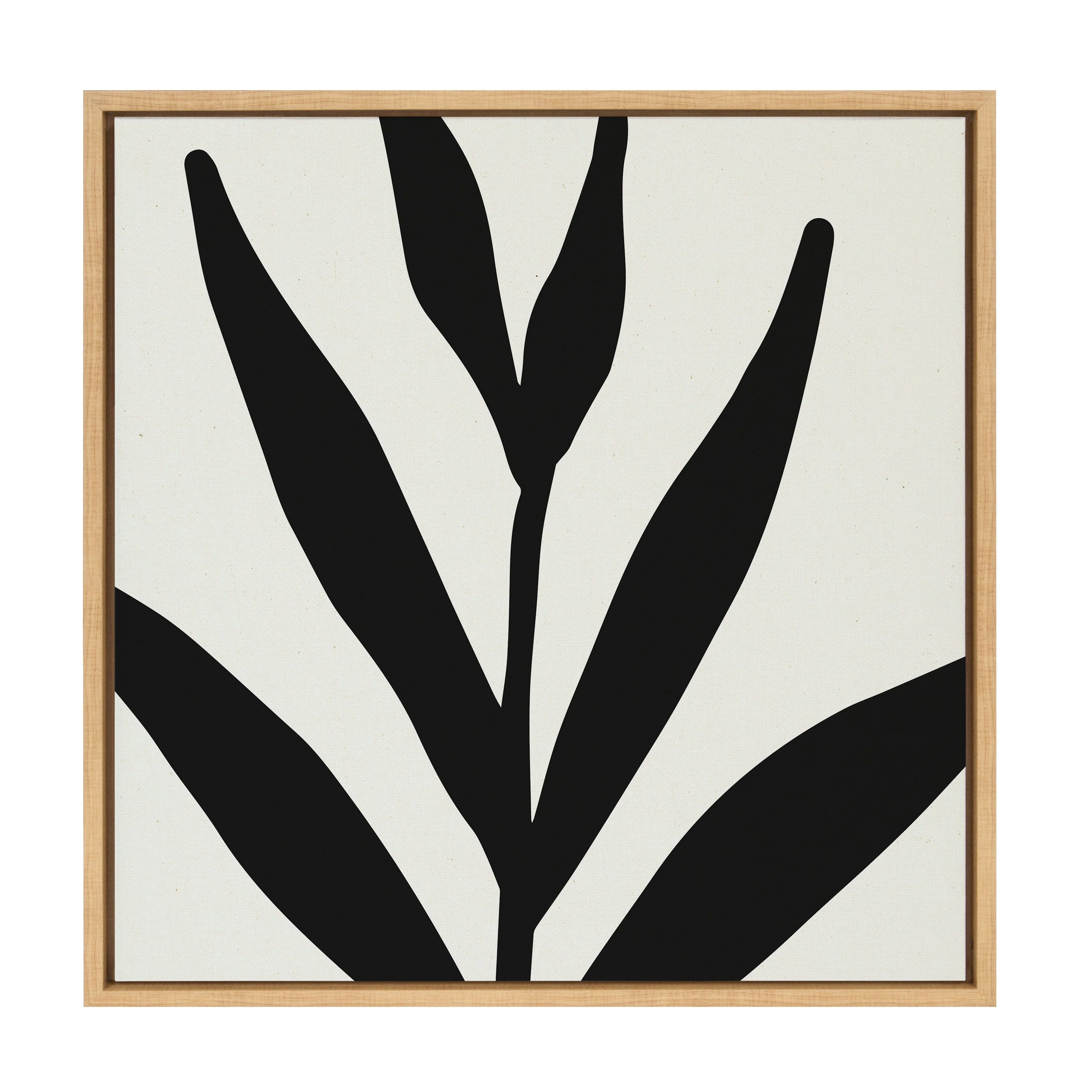 Sylvie Modern Botanical Neutral Abstract 1 Framed Canvas by The Creative Bunch Studio - Image 41