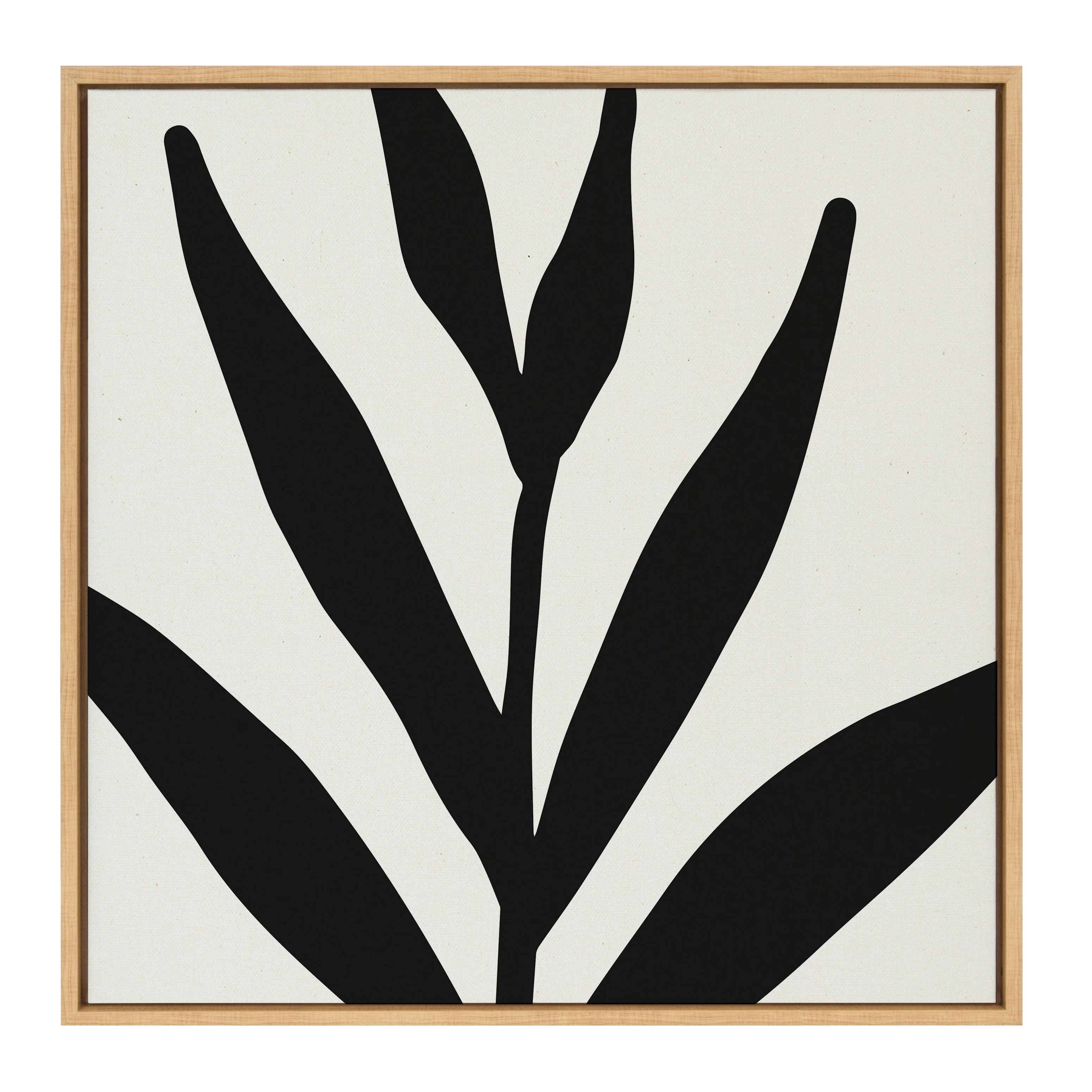 Sylvie Modern Botanical Neutral Abstract 1 Framed Canvas by The Creative Bunch Studio - Image 52