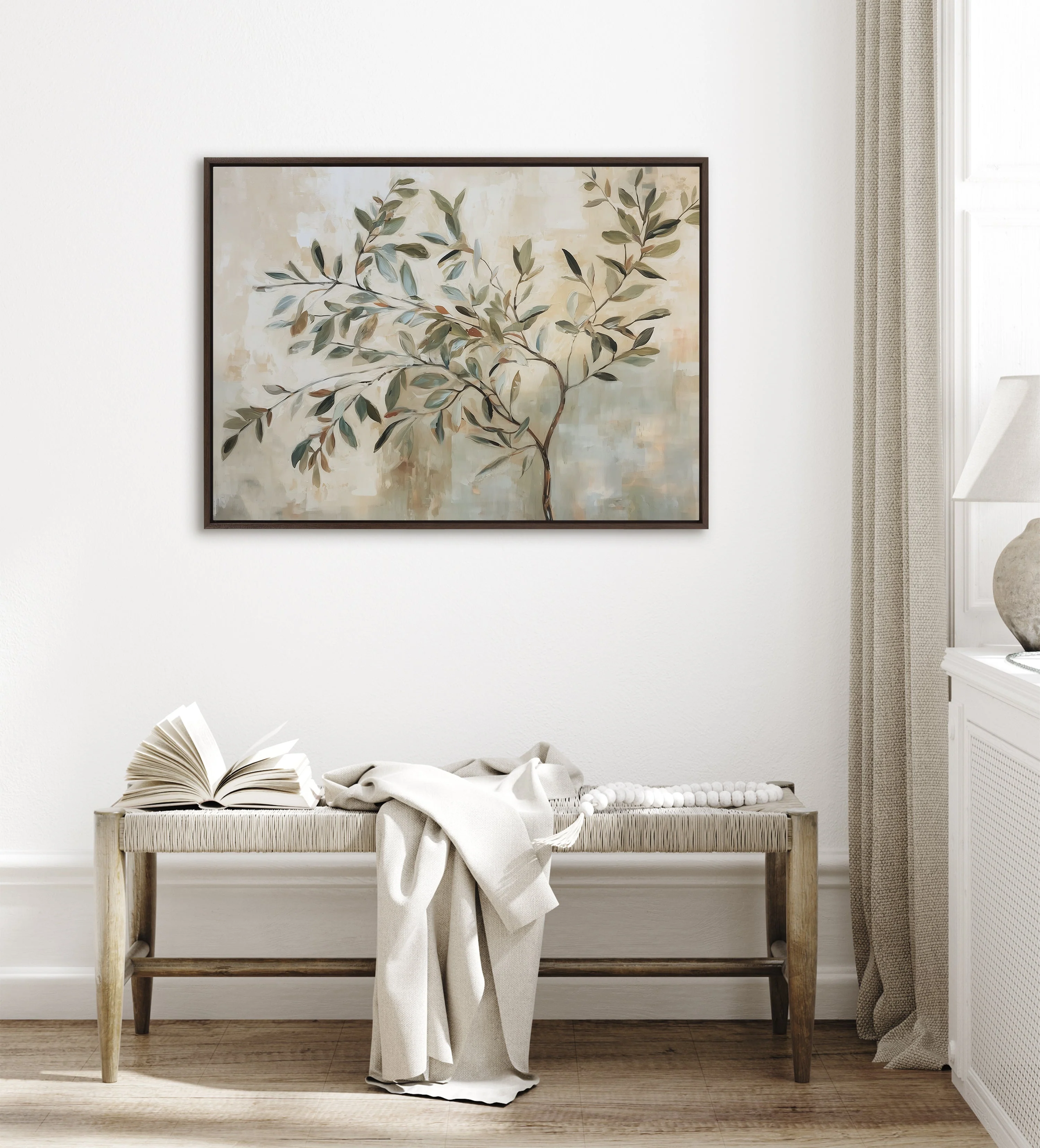 Sylvie Olive Tree Abstract Framed Canvas by The Creative Bunch Studio - Image 4