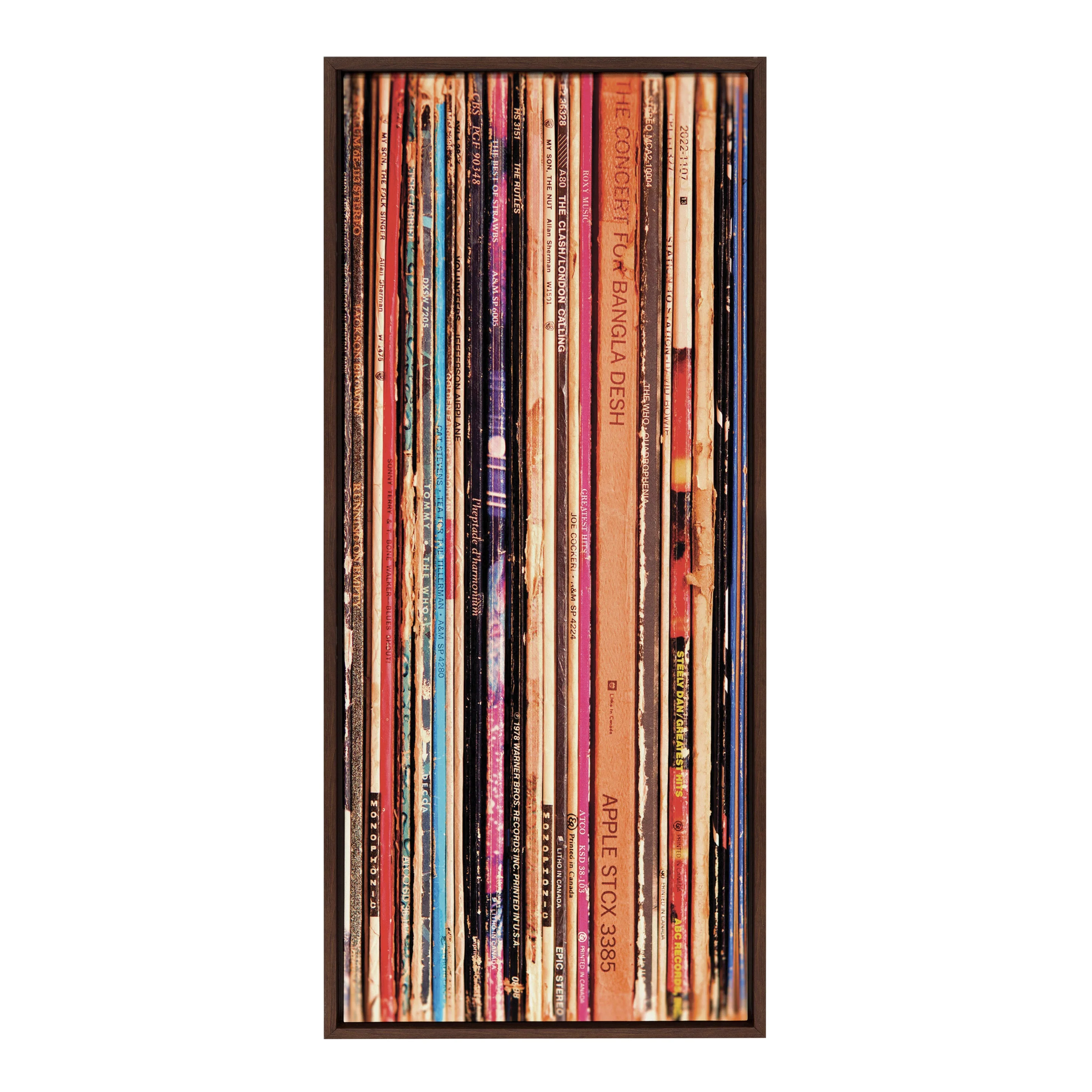 Sylvie Records Framed Canvas by Robert Cadloff of Bomobob - Image 2