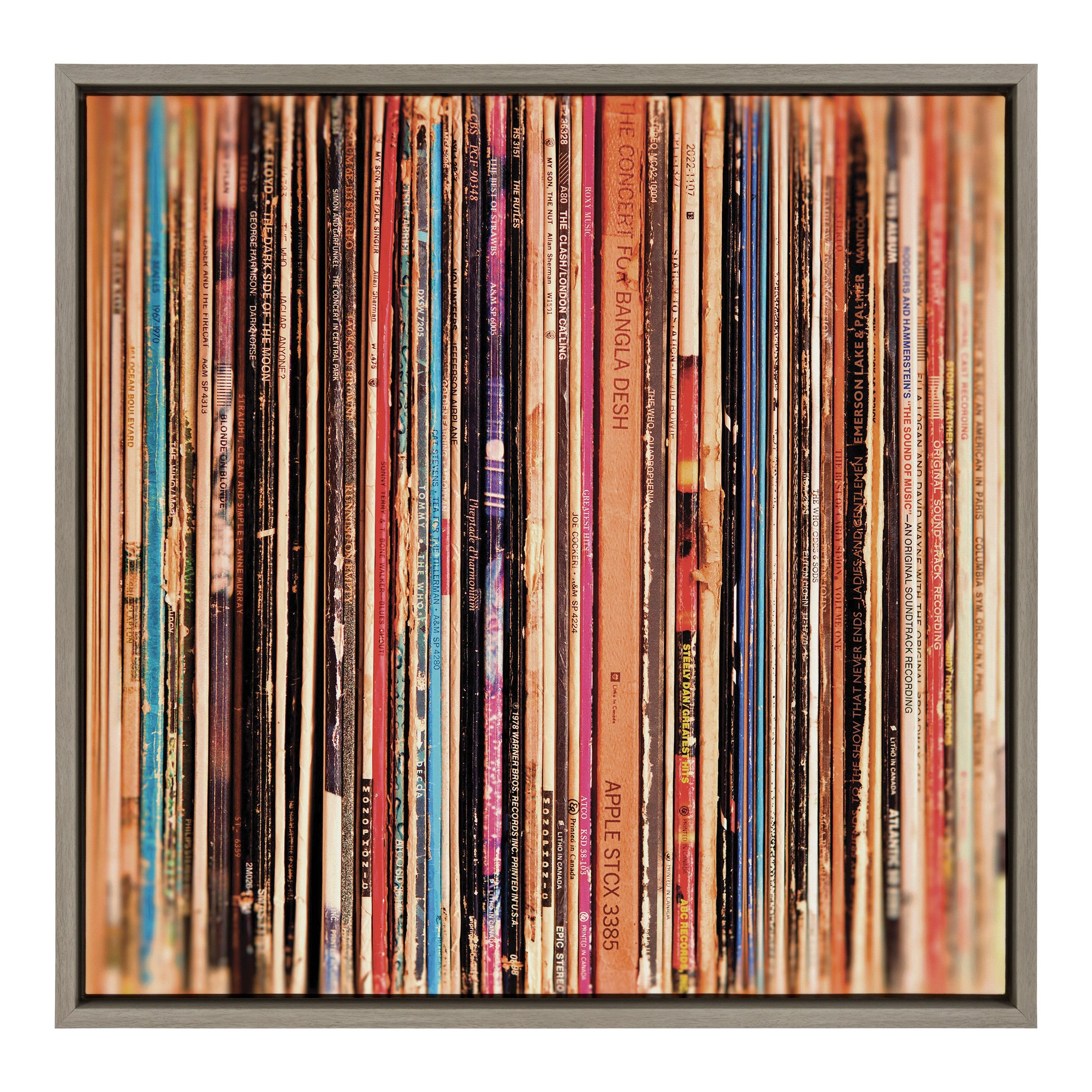 Sylvie Records Framed Canvas by Robert Cadloff of Bomobob - Image 24