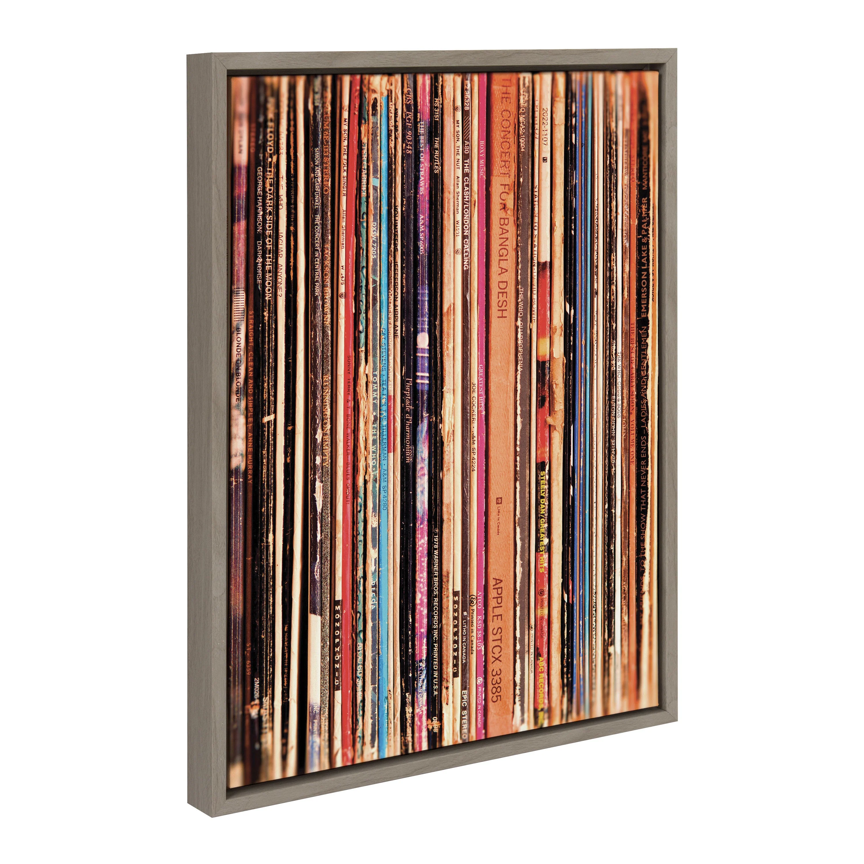 Sylvie Records Framed Canvas by Robert Cadloff of Bomobob - Image 45