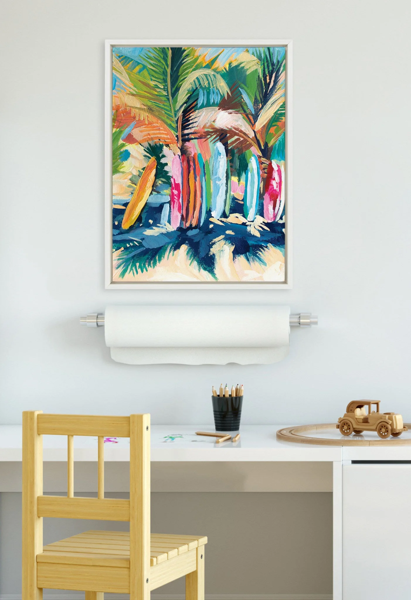 Sylvie Surf And Sand Framed Canvas by Rachel Christopoulos - Image 5