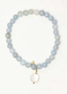 The Peaceful Bracelet - Aqua Mother Of Pearl