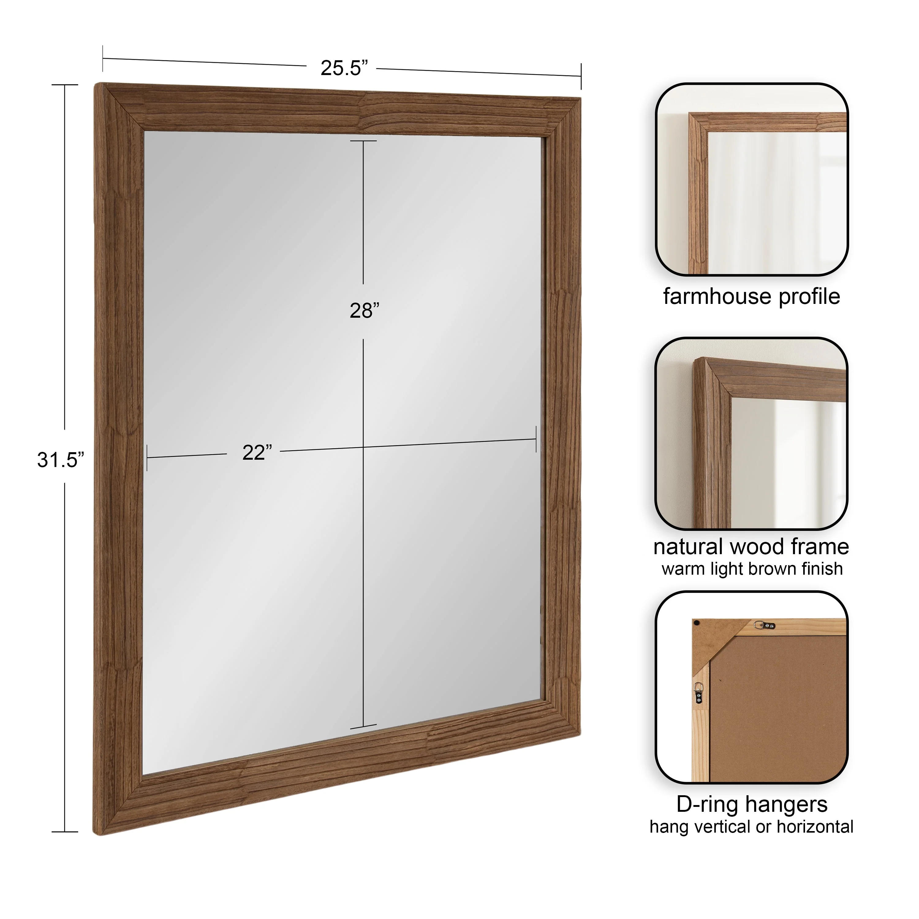 Travon Rectangle Bathroom Wall Mirror - Image 12