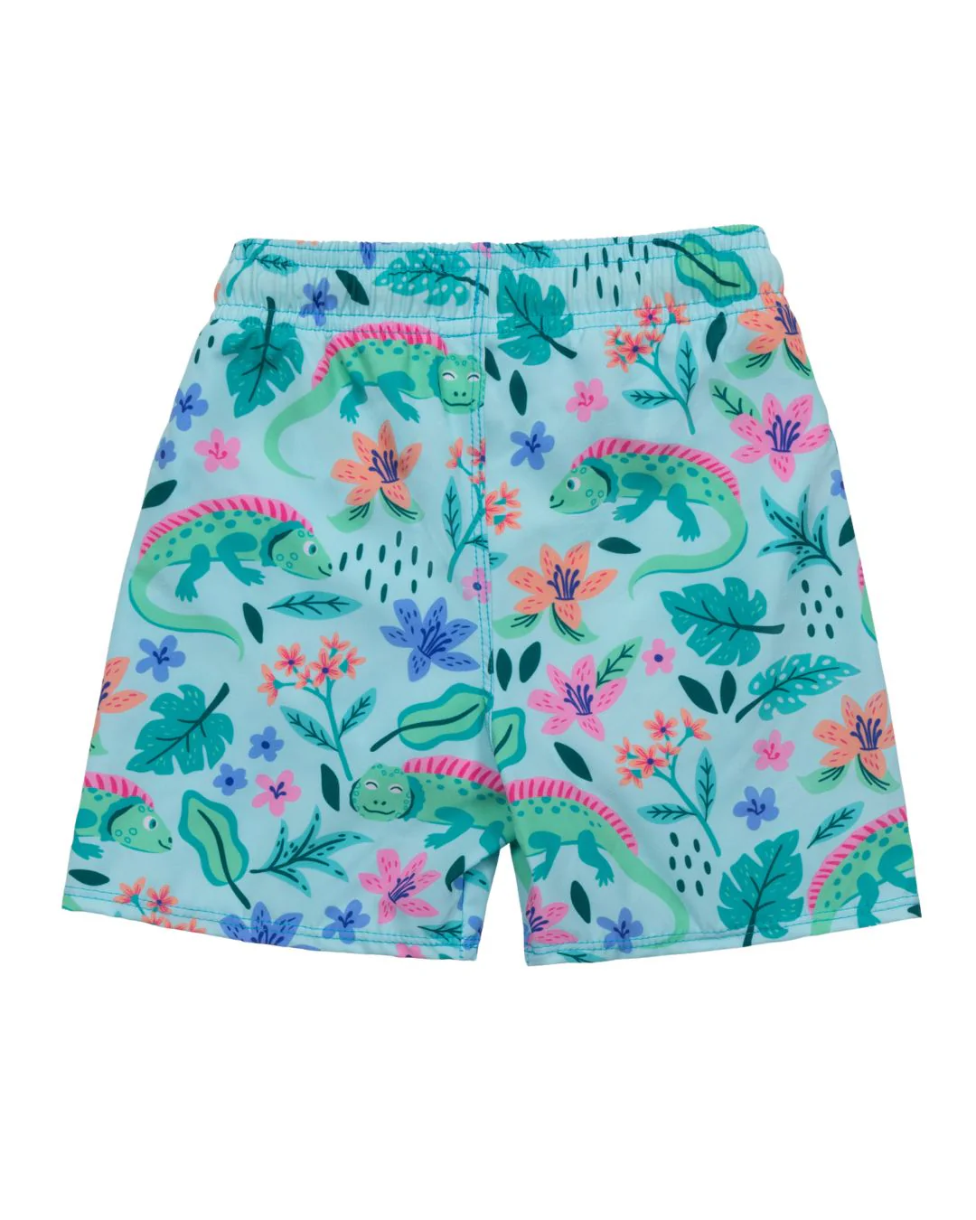 Boys Tropical Iguanas UPF Breathable Swim Trunks - Image 2