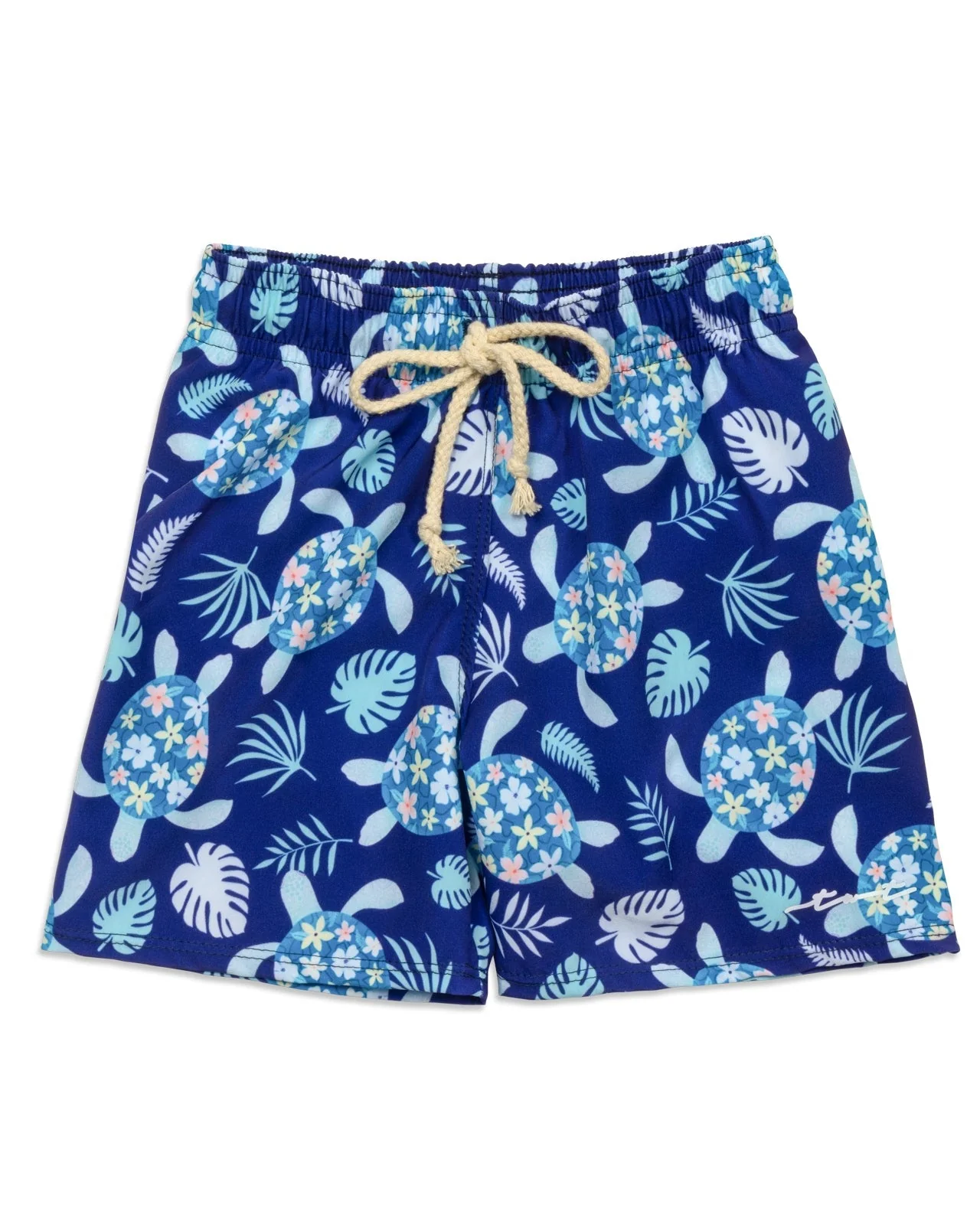 Boys Turtley Cute Breathable Lined Swim Trunks
