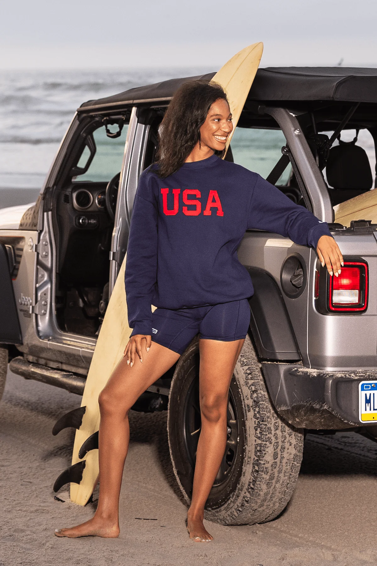 USA Felt Crew Oversized Sweatshirt - Image 2