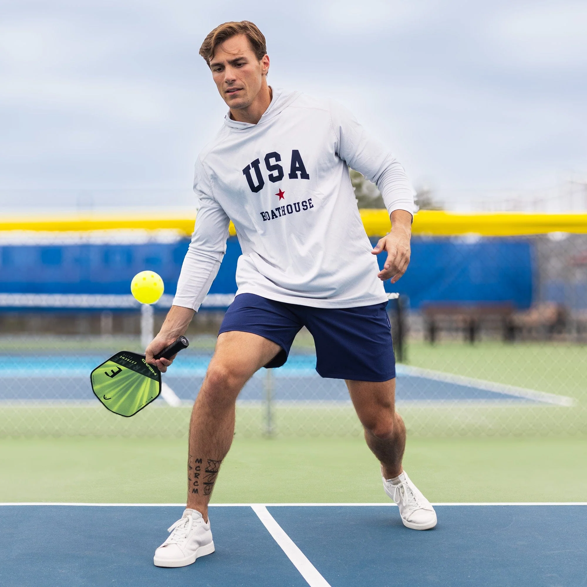 Lightweight UV Protection Long Sleeve Hoodie - USA & Logo - Image 2