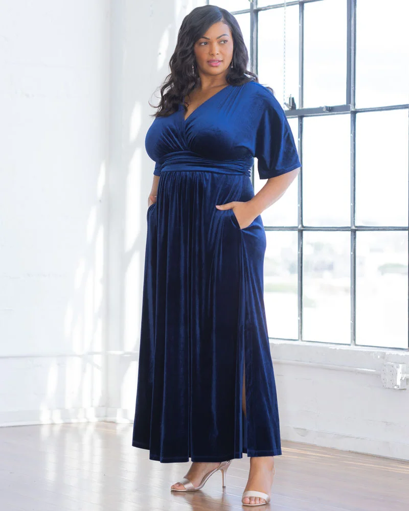 Plus Size Verona Velvet Evening Gown - Image 20