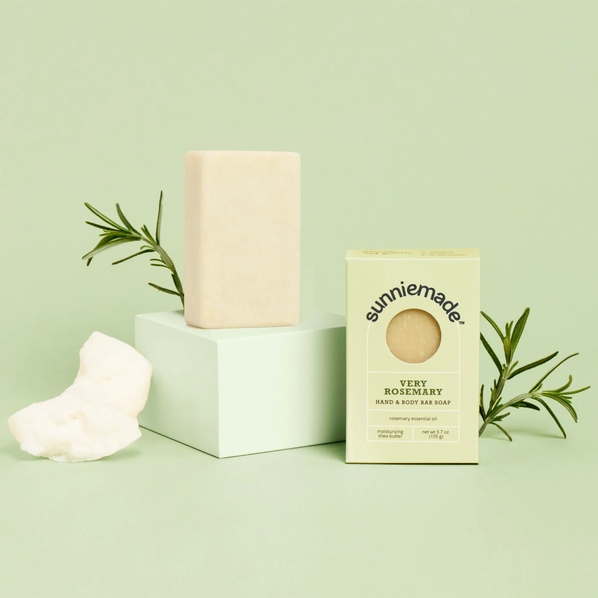 Rosemary Moisturizing Hand & Body Soap Bar - 4 Oz - Image 2