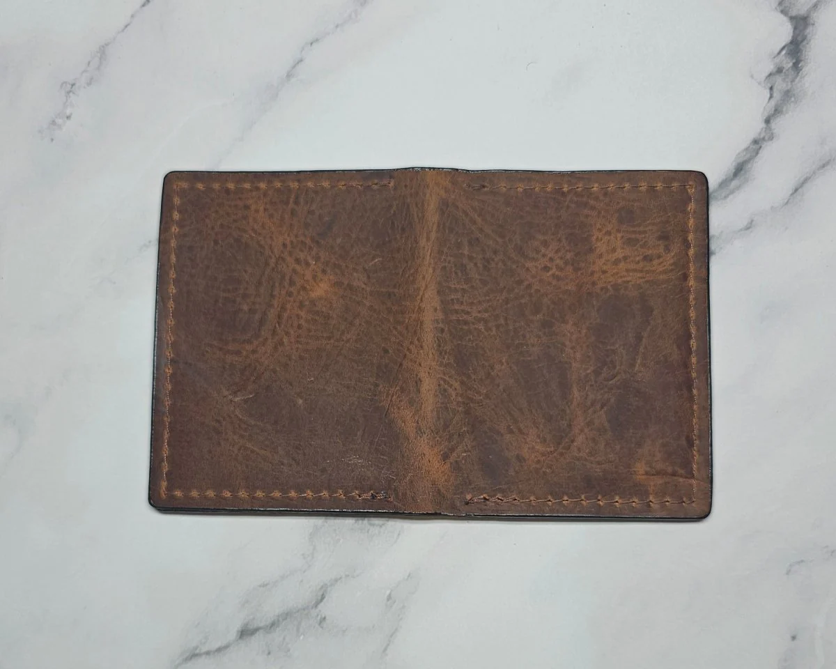 Leather ID & Card Wallet - Volcano Brown - Image 4