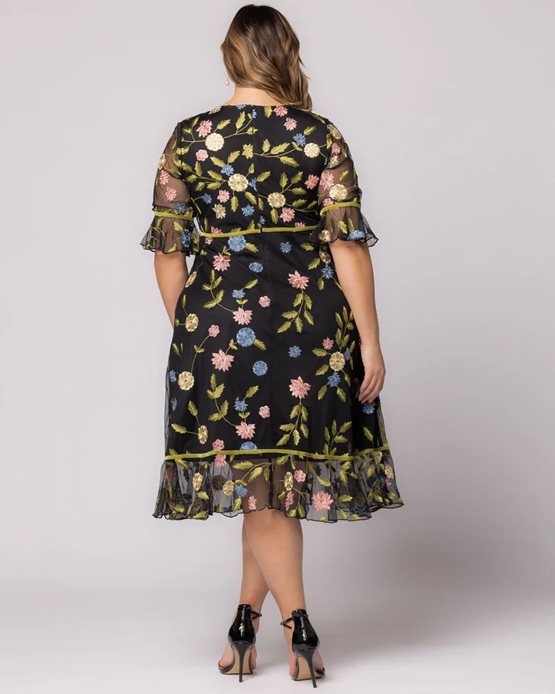Plus Size Wildflower Embroidered Dress - Image 23