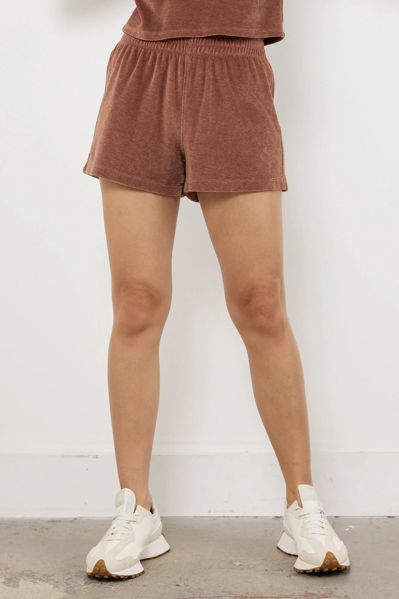Velour Straight Hem Short - Image 4